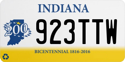 IN license plate 923TTW