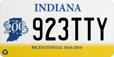 IN license plate 923TTY