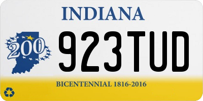 IN license plate 923TUD