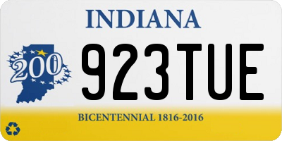 IN license plate 923TUE