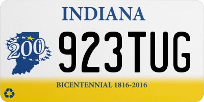 IN license plate 923TUG