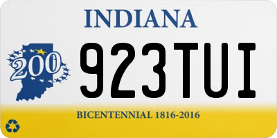 IN license plate 923TUI