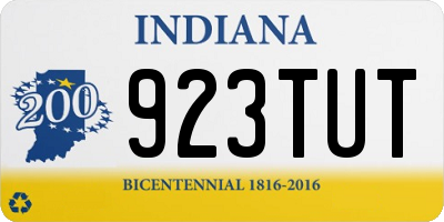 IN license plate 923TUT