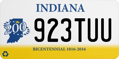 IN license plate 923TUU