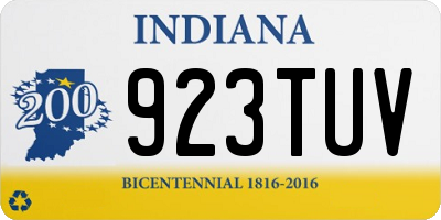 IN license plate 923TUV