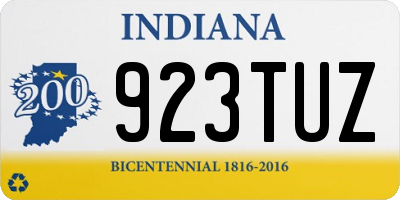IN license plate 923TUZ