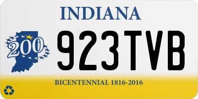 IN license plate 923TVB