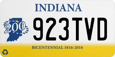 IN license plate 923TVD