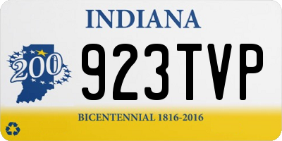 IN license plate 923TVP