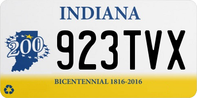 IN license plate 923TVX