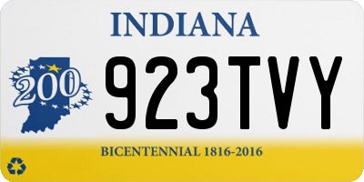 IN license plate 923TVY