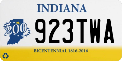 IN license plate 923TWA