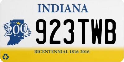 IN license plate 923TWB