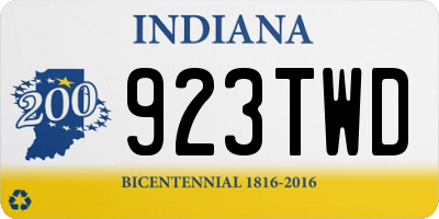 IN license plate 923TWD