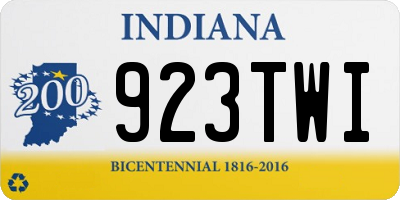 IN license plate 923TWI
