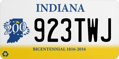 IN license plate 923TWJ