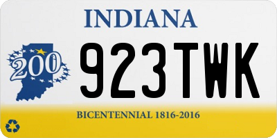 IN license plate 923TWK