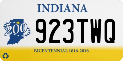 IN license plate 923TWQ