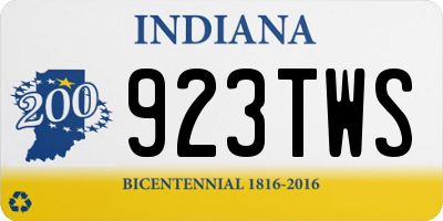 IN license plate 923TWS