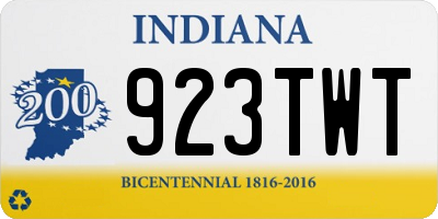 IN license plate 923TWT