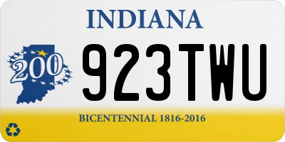 IN license plate 923TWU