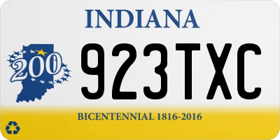 IN license plate 923TXC