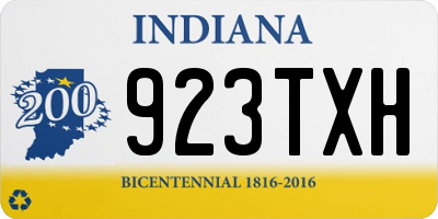 IN license plate 923TXH
