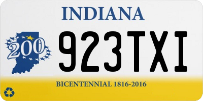 IN license plate 923TXI