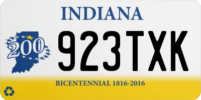 IN license plate 923TXK