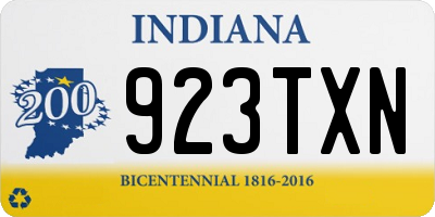 IN license plate 923TXN