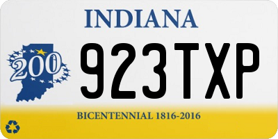 IN license plate 923TXP