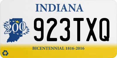IN license plate 923TXQ
