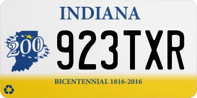 IN license plate 923TXR