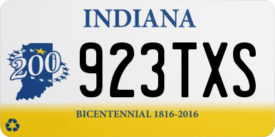 IN license plate 923TXS