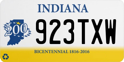 IN license plate 923TXW