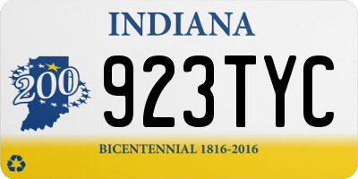 IN license plate 923TYC