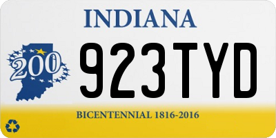 IN license plate 923TYD