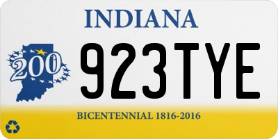 IN license plate 923TYE