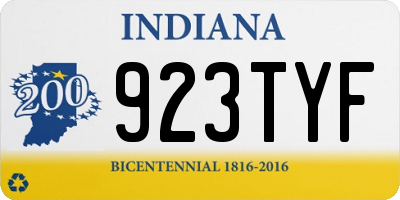 IN license plate 923TYF
