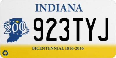 IN license plate 923TYJ