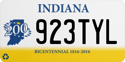 IN license plate 923TYL