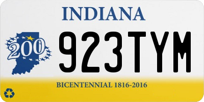IN license plate 923TYM