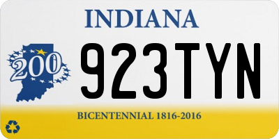 IN license plate 923TYN