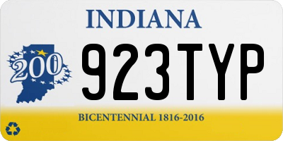 IN license plate 923TYP