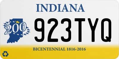 IN license plate 923TYQ