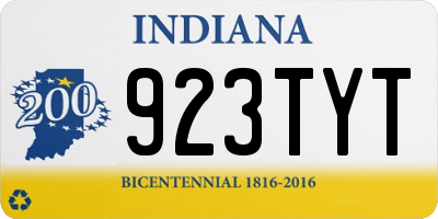 IN license plate 923TYT