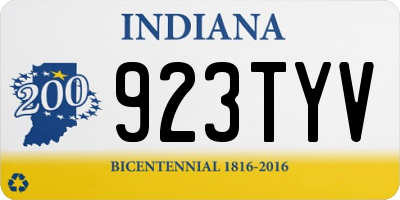 IN license plate 923TYV