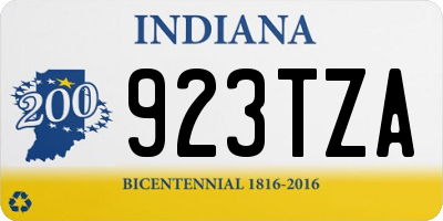 IN license plate 923TZA