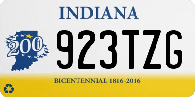IN license plate 923TZG