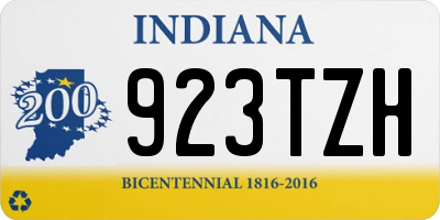 IN license plate 923TZH